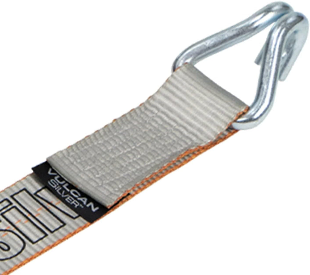 Winch Strap with Heavy Wire Hook, 2 Inch x 15 Foot, 4 Pack, 3,300 Pound Safe Working Load V100270