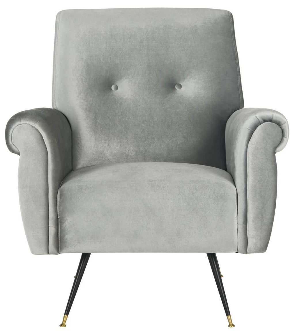 Light Grey Velvet Accent Chair B684