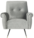 Light Grey Velvet Accent Chair B684