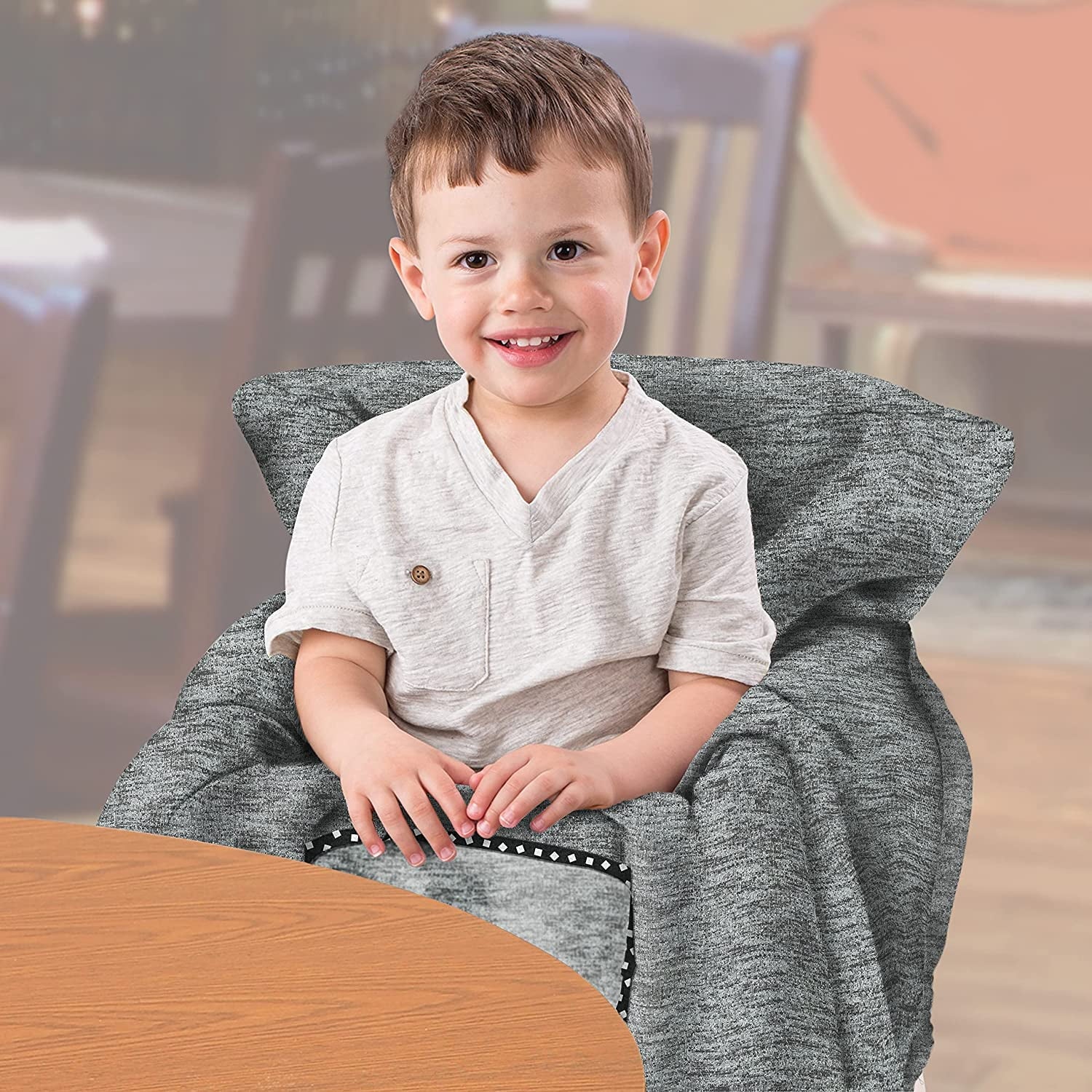 2-in-1 Full Coverage Shopping Cart Cover and High Chair Cover with Removable Seat Positioner U3487