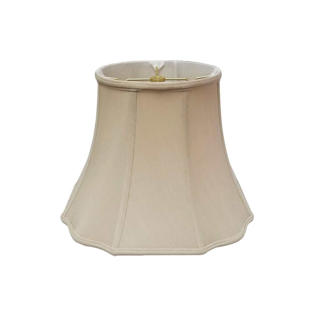 Beige Flare Bottom Outside Corner Scallop Lamp Shade, 10 x 18 x 13 I938437
