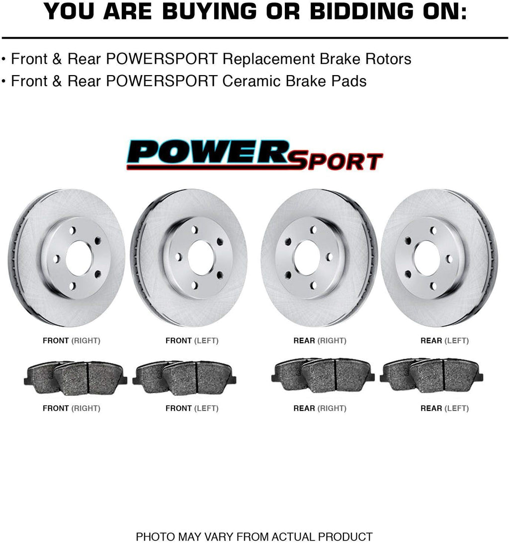 Front Rear Brake Rotors and Semi Metallic Brake Pads for BMW 323i, 325Ci, 325i, 328Ci, 328i Y791982