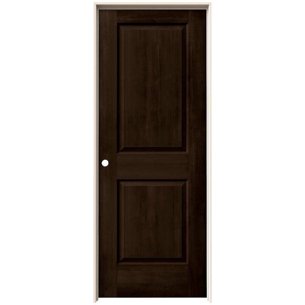 24 in. x 80 in. Espresso Stain Right-Hand Molded Composite MDF Single Prehung Interior Door U7395