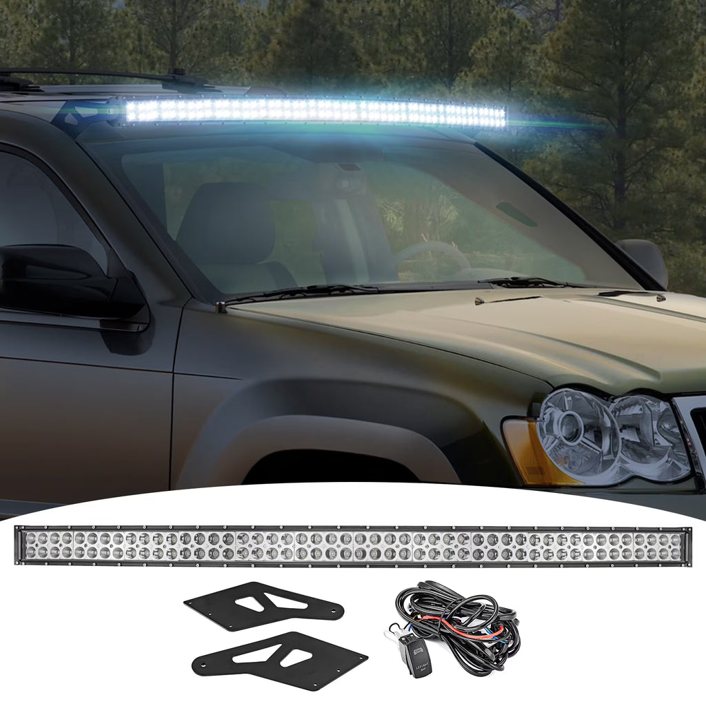Roof 52" Curved LED Light Bar Mount Bracket Wire Kit D81357