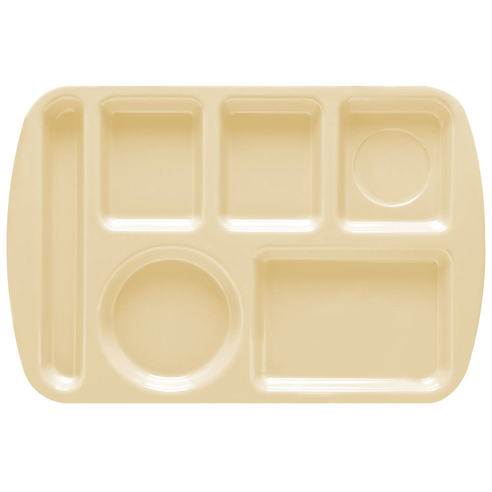 Tan School Cafeteria Compartment Tray M193