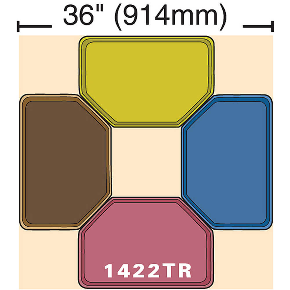 Trapezoid 14x22 x 22x22 Sky Blue Camtray Case of 12 G295741