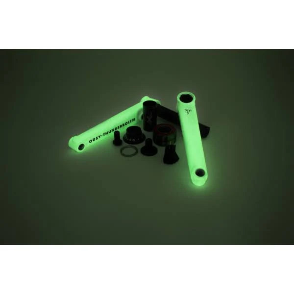 Glow White Thunderbolt Cranks with Bb K9246