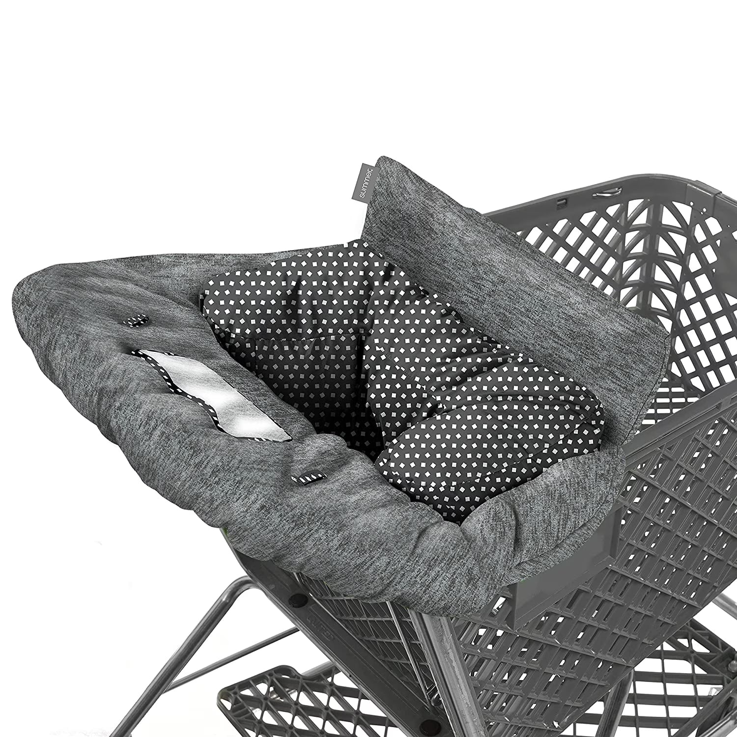 2-in-1 Full Coverage Shopping Cart Cover and High Chair Cover with Removable Seat Positioner U3487