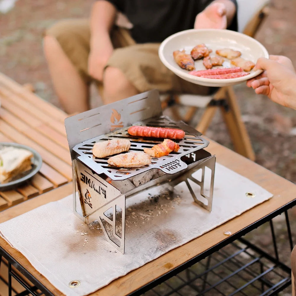 Camping Detachable Portable Stainless Steel Stove Y4157