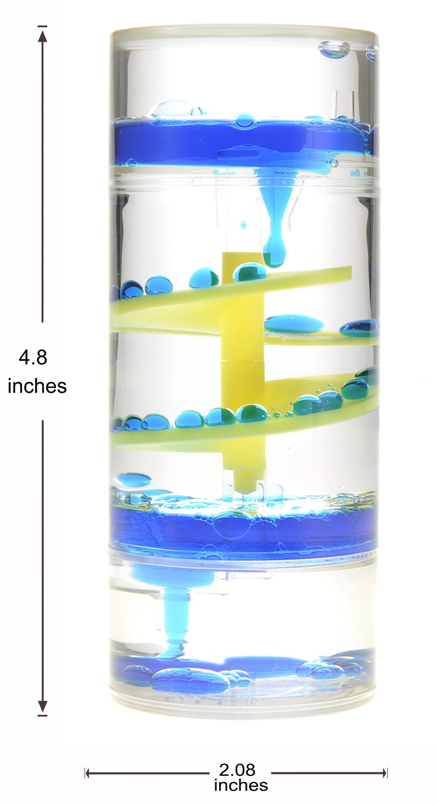 Blue Spiral Cylinder Motion Bubbler R371862