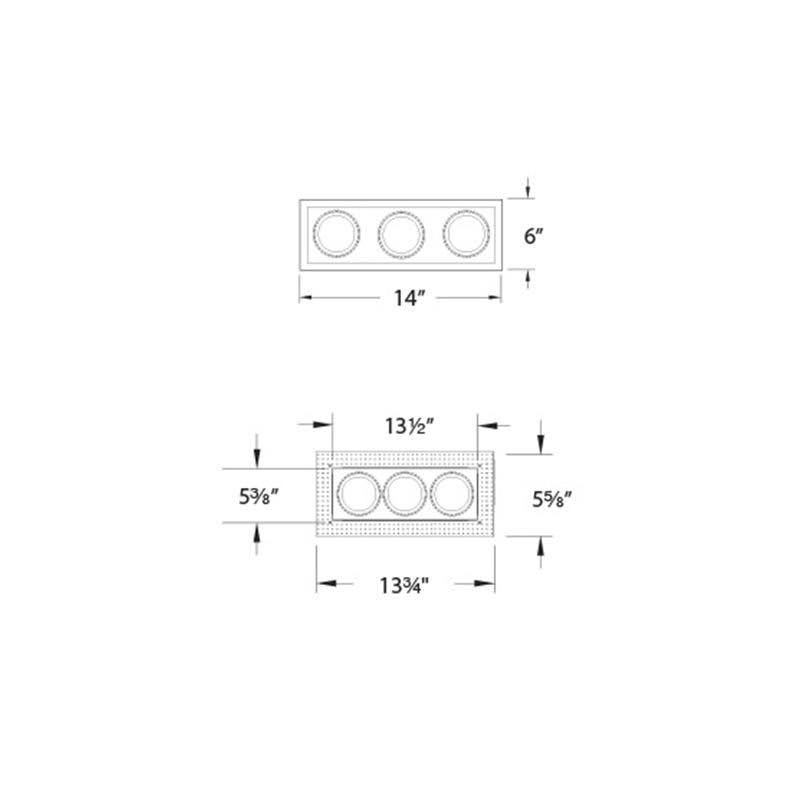 Low Voltage Three Light Trim R97941