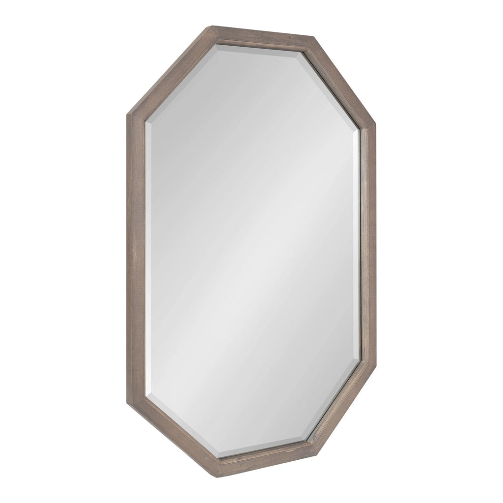 Octagon Wall Mirror, Gray 24x36 H67803