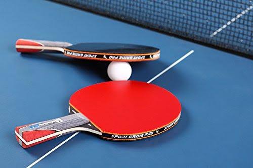 Red Double Ping Pong Paddle with Case J373