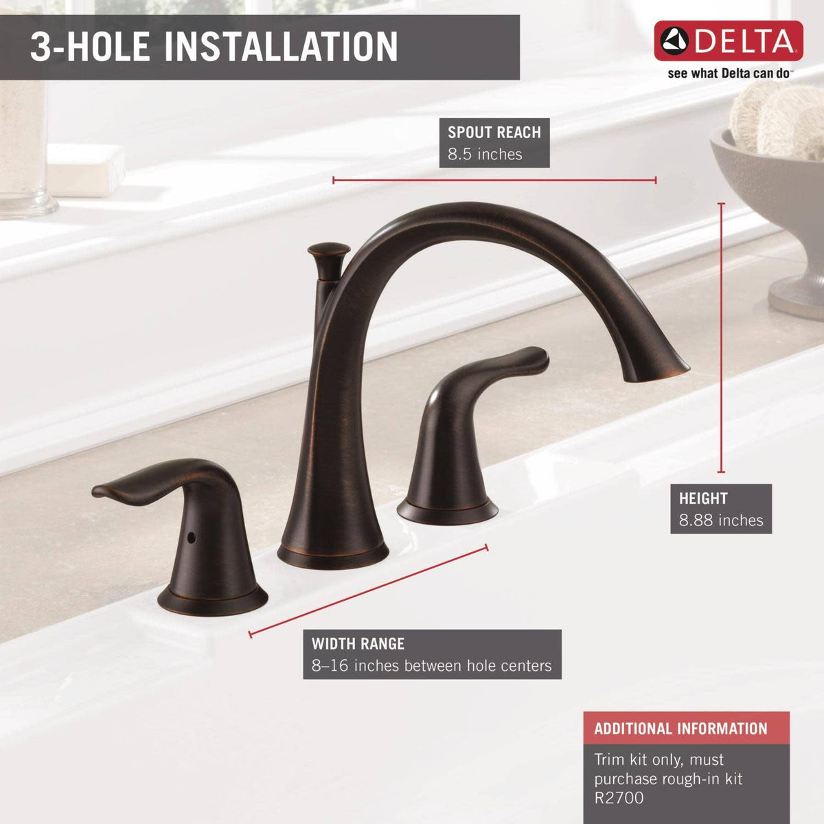 Venetian Bronze Roman Tub Trim C679