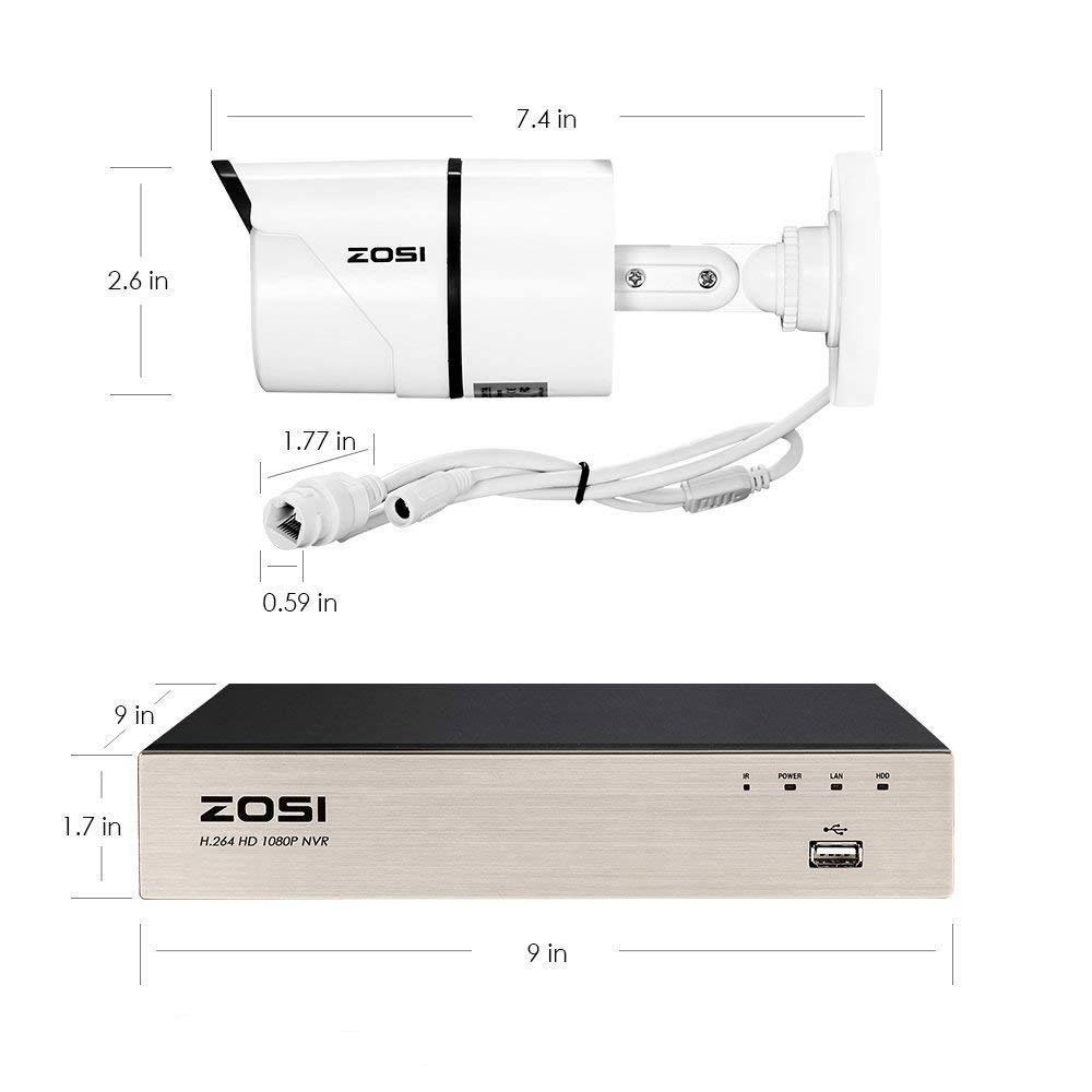 1080p PoE 8-Channel 1TB Hard Drive DVR Security Camera System with 4-Wired Bullet Cameras Y853