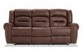 Brown Polyester Manual Reclining Sofa H78486