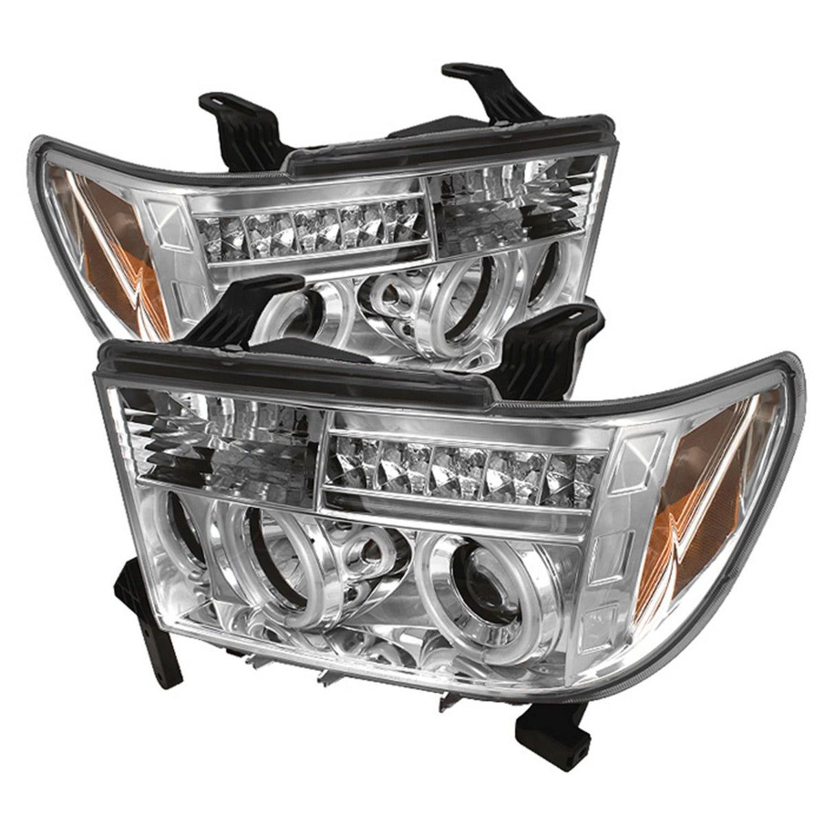 Chrome Ccfl Halo Projector Headlights W874