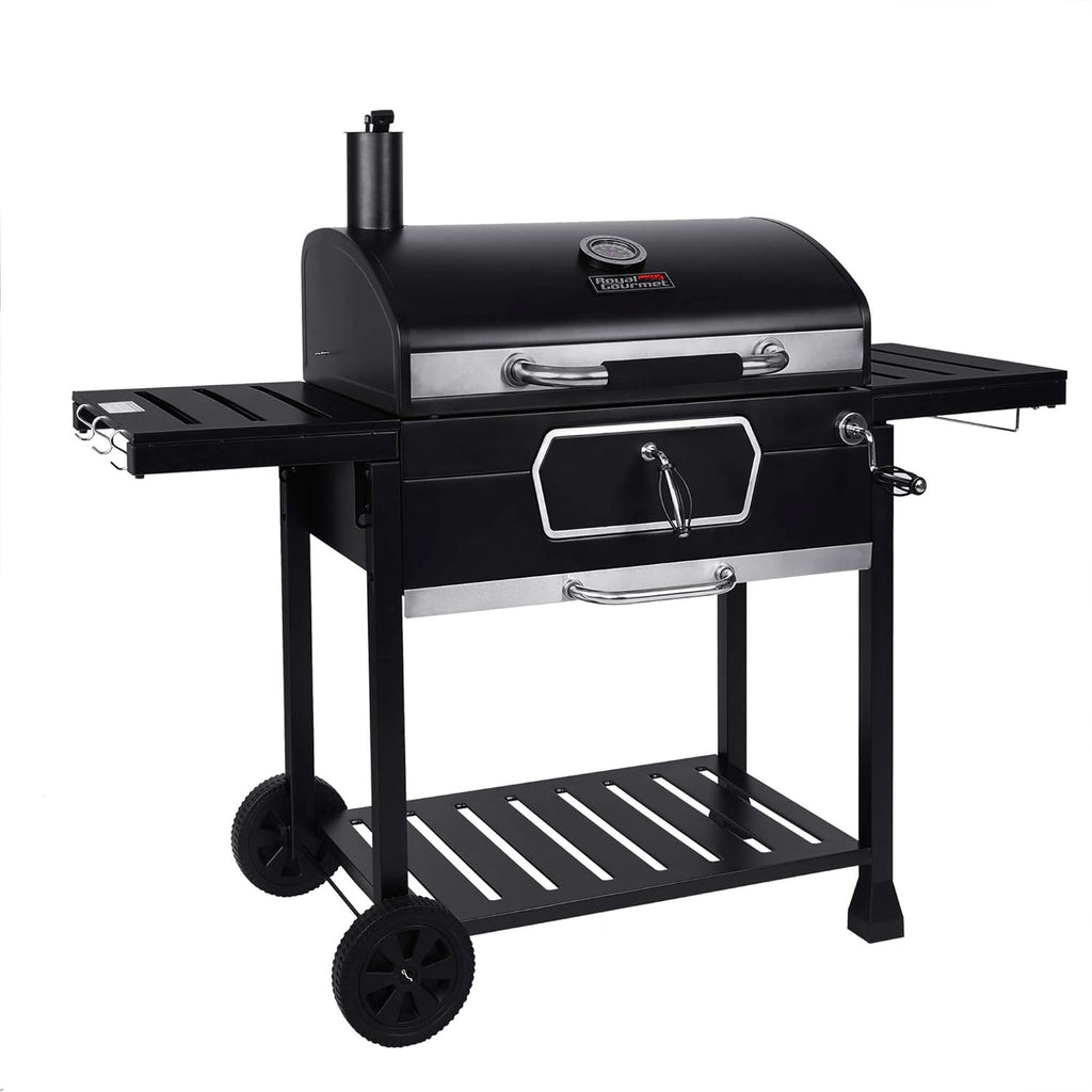 30-Inch Charcoal Grill BBQ Smoker Black J93735