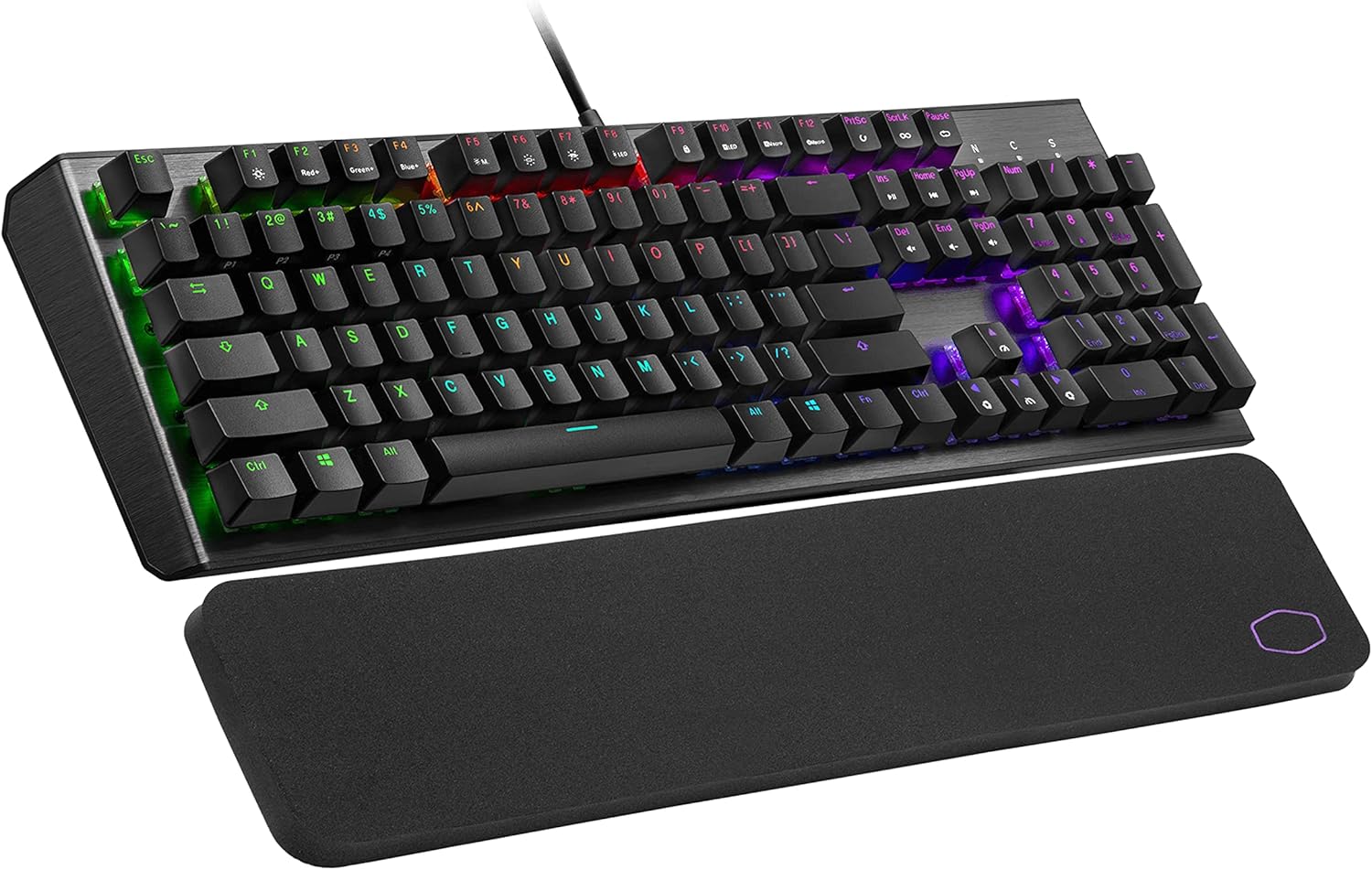 Pure Black Gaming Mechanical Keyboard with RGB Back Lighting, Full Pack of 2 S1698