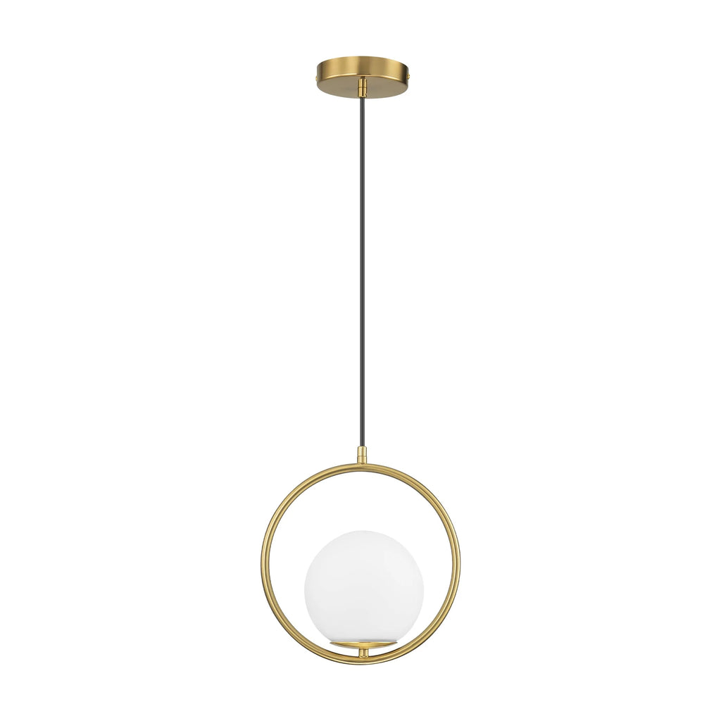 1-Light Globe Glass Geometric Pendant I934410