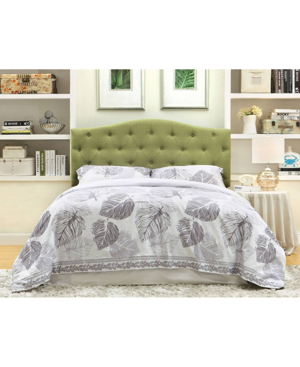 Green Twin Camelback Headboard D858138