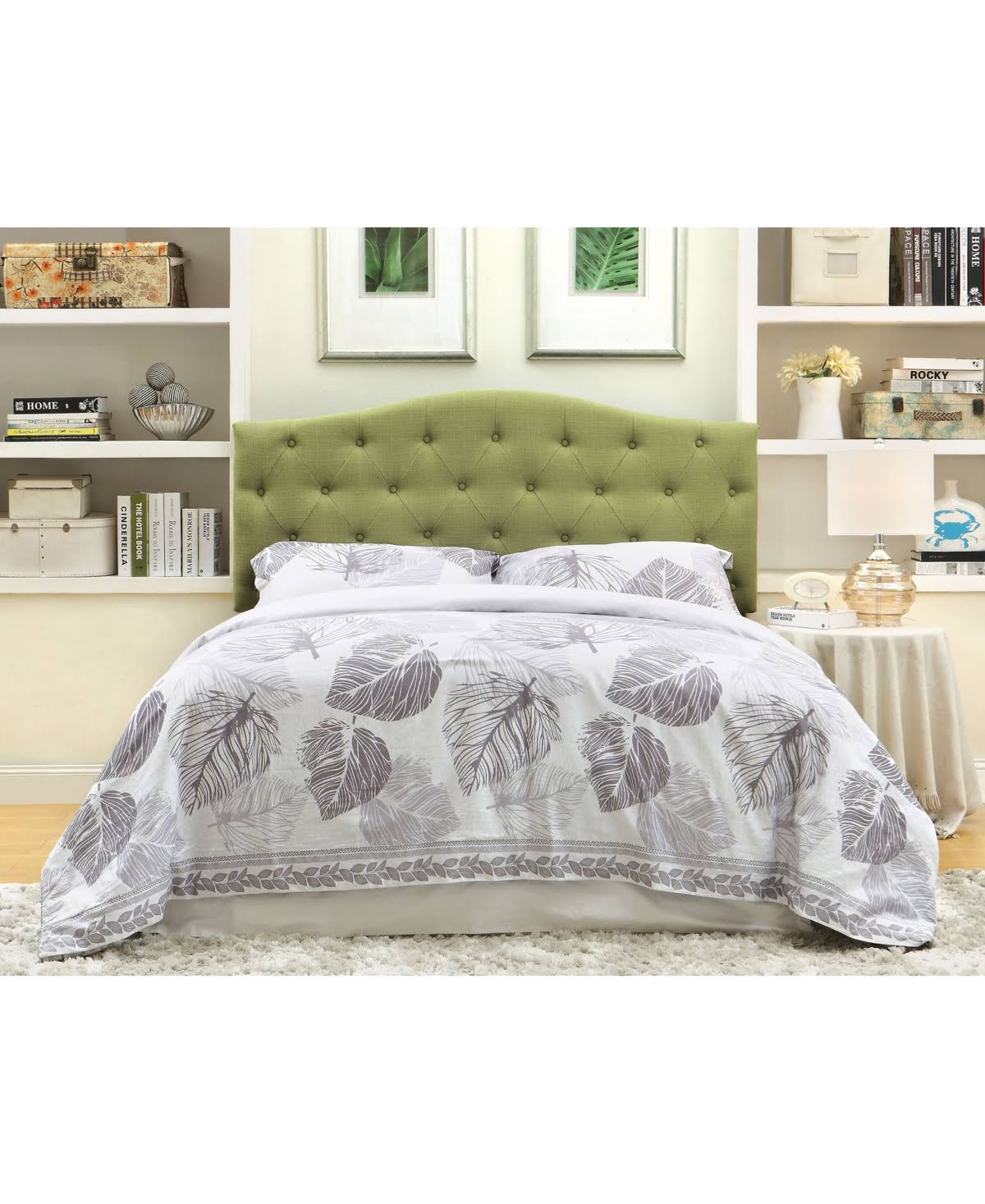 Green Twin Camelback Headboard D858138