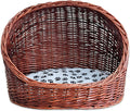Willow Basket Cat House with Cushion S81698