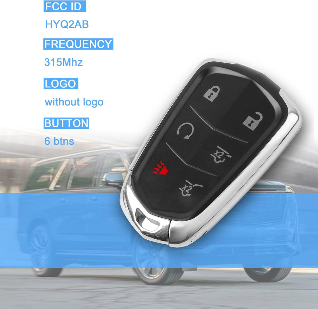 6-Btn Key Fob Remote Control Replacement Car Keyless Entry Q3978