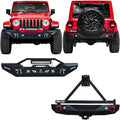 Front and Rear Bumper with LED Lights and Tire Carrier and Winch Plate U86928