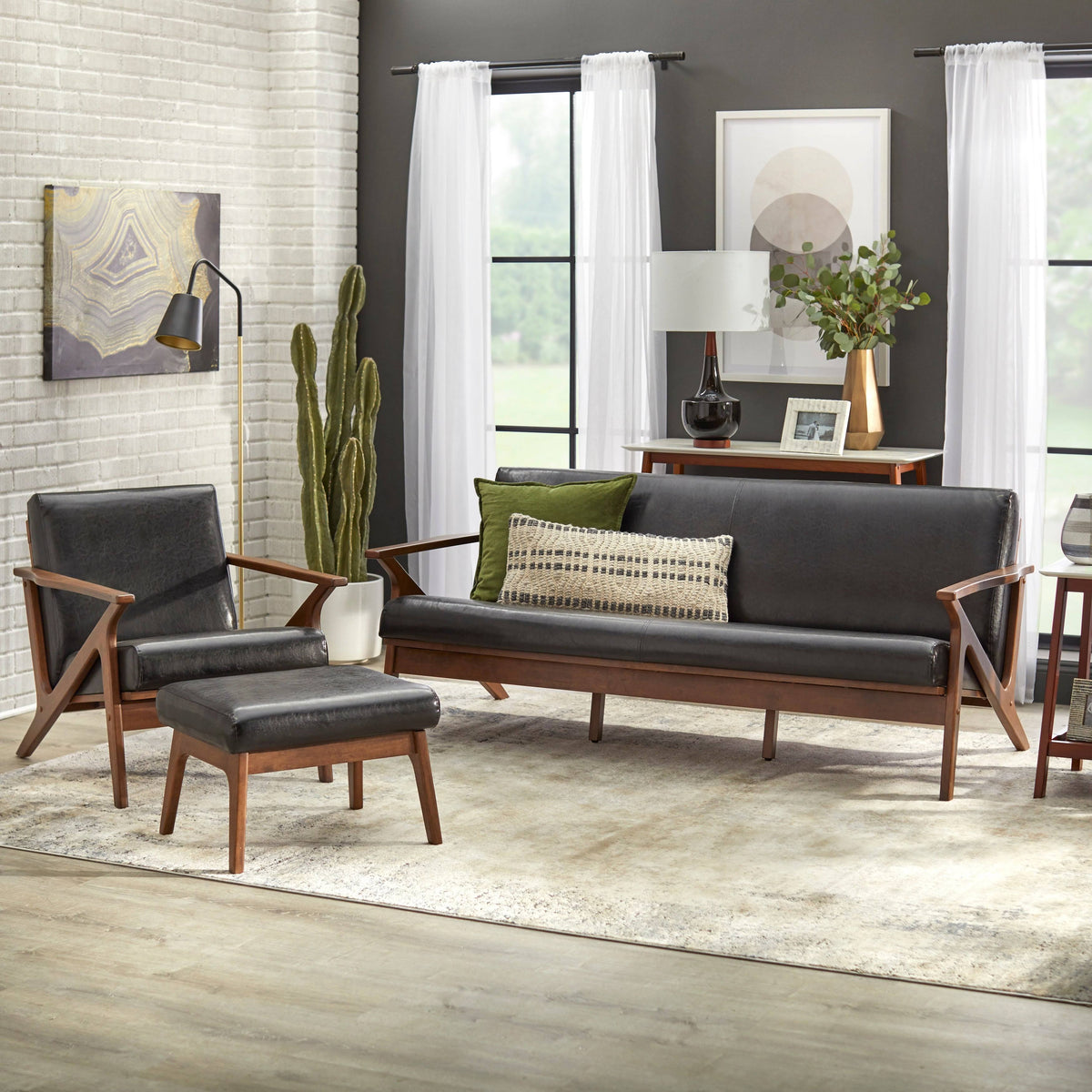Camel Brown Solid Wood Chair Y1636