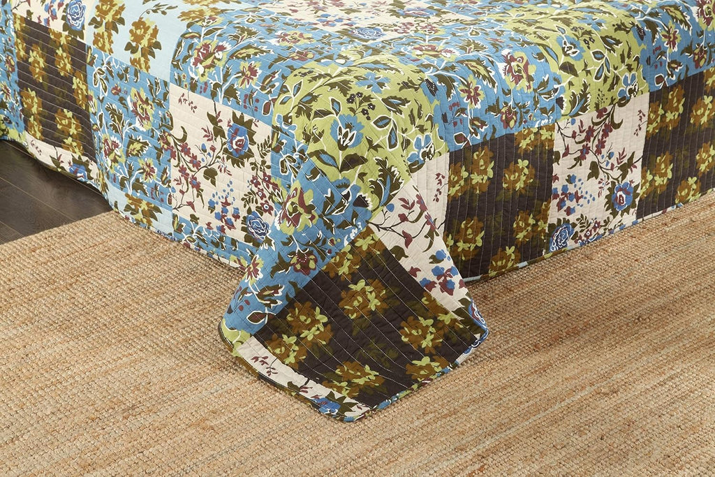 California King Lightweight Cotton Reversible Bedspread Set G39455