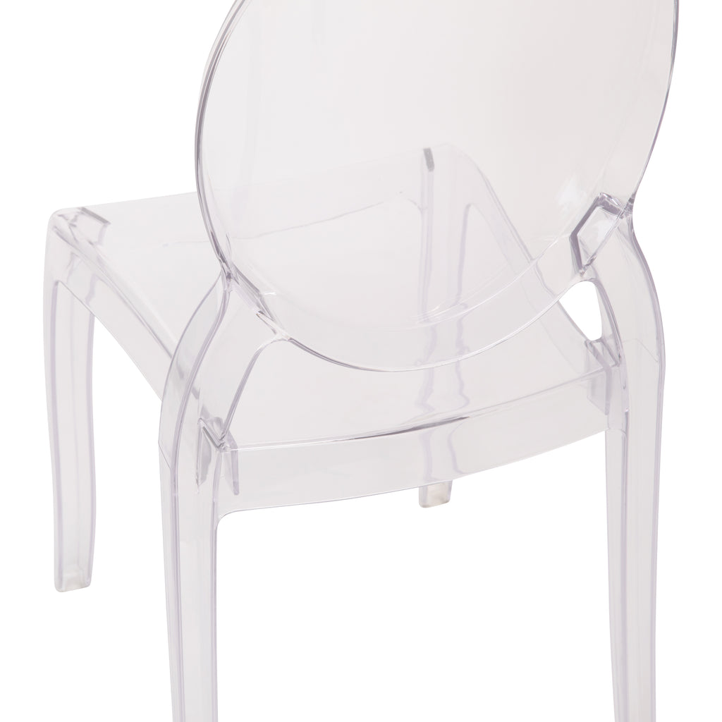 Set of 4 Transparent Resin Ghost Chairs B3328