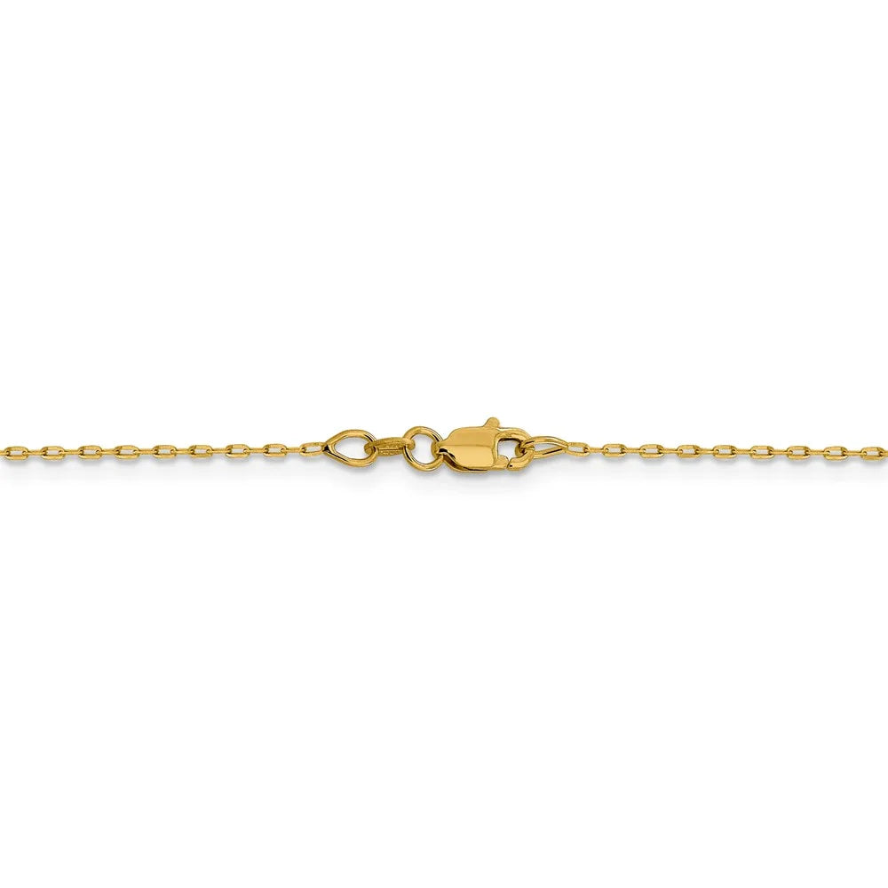 14kt Yellow Gold 18 inch Diamond Cut Cable Chain Z755860
