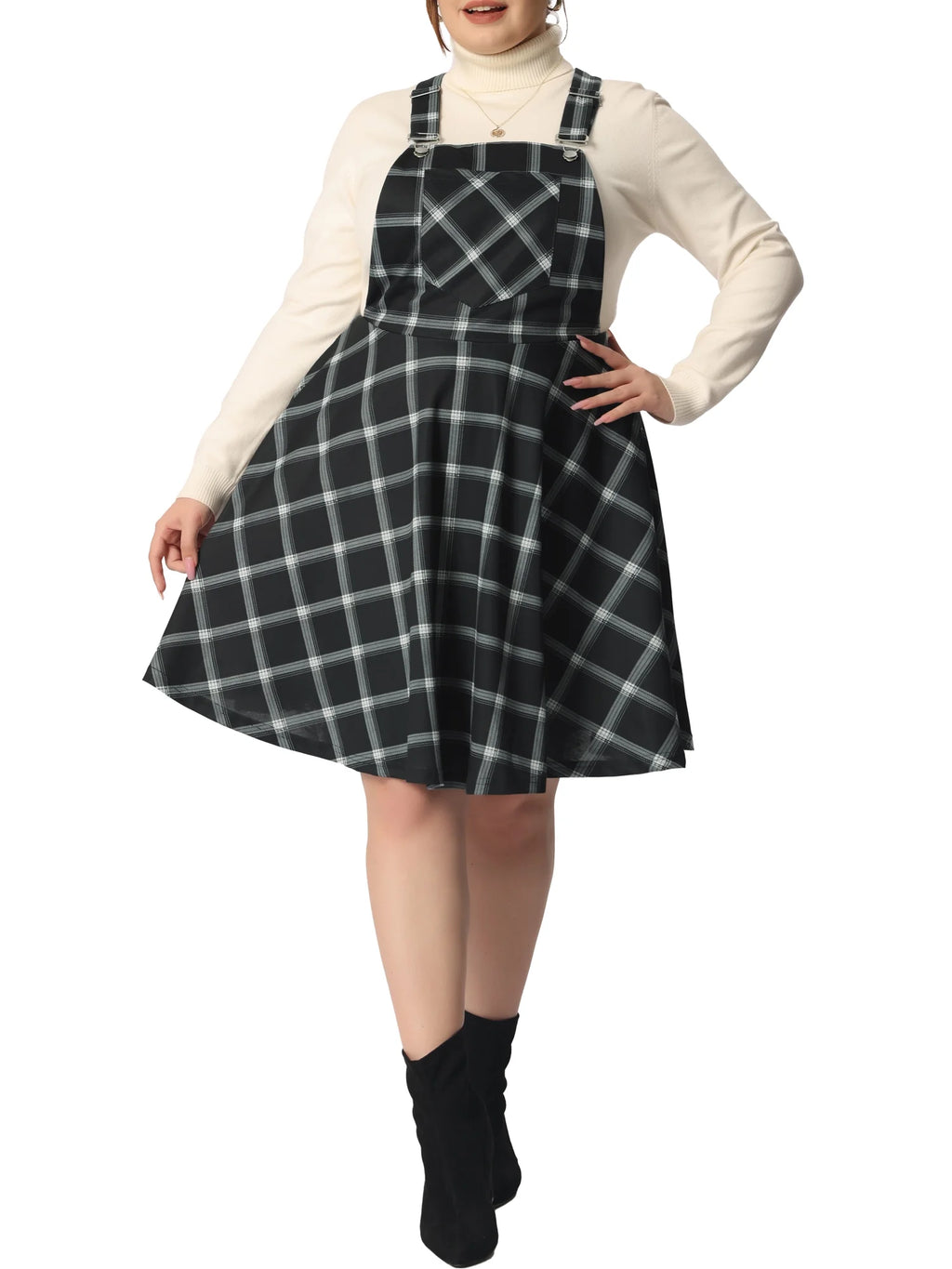 Plaid Overalls B641