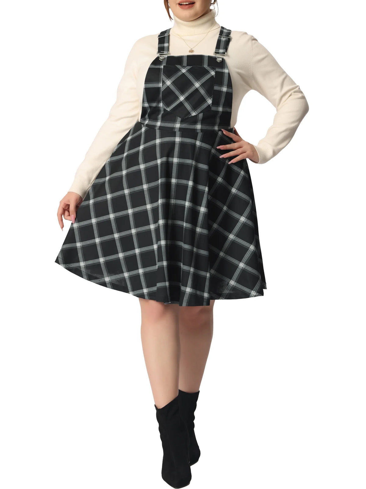 Plaid Overalls B641