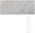 Carrara White Marble Pencil Liner Bullnose Trim Polished 16 Pcs T3606