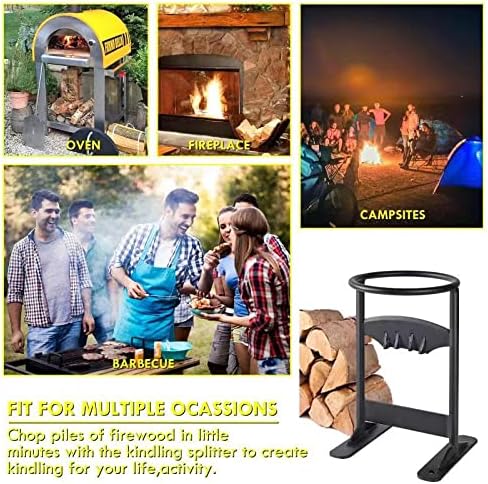 Firewood Kindling Splitter Racker Hand Cutter Wood Log Cracker Splitter R766418