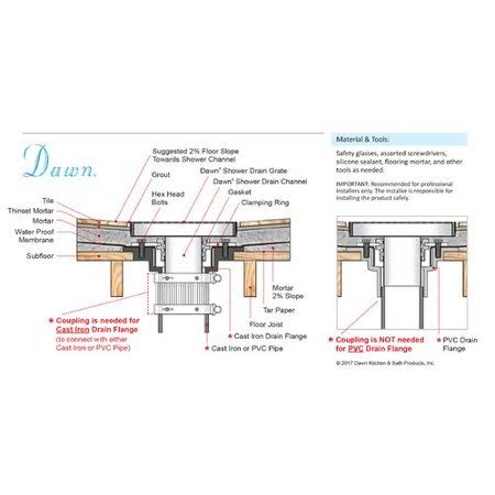 2x22 Linear Grid Shower Drain F4771