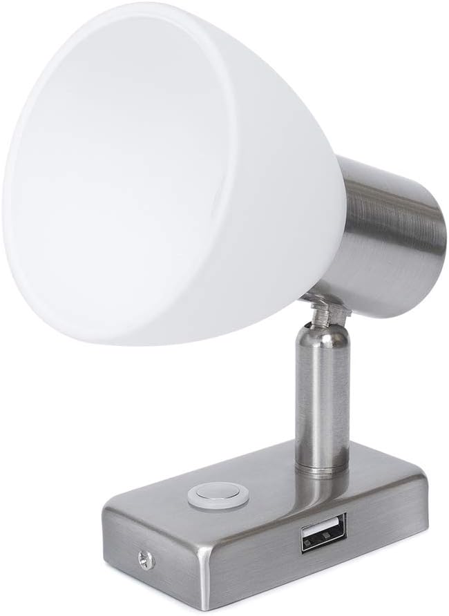 12V LED RV Interior Reading Light with USB Port, Touch Switch Dimmable Warm, Two Pack G4971