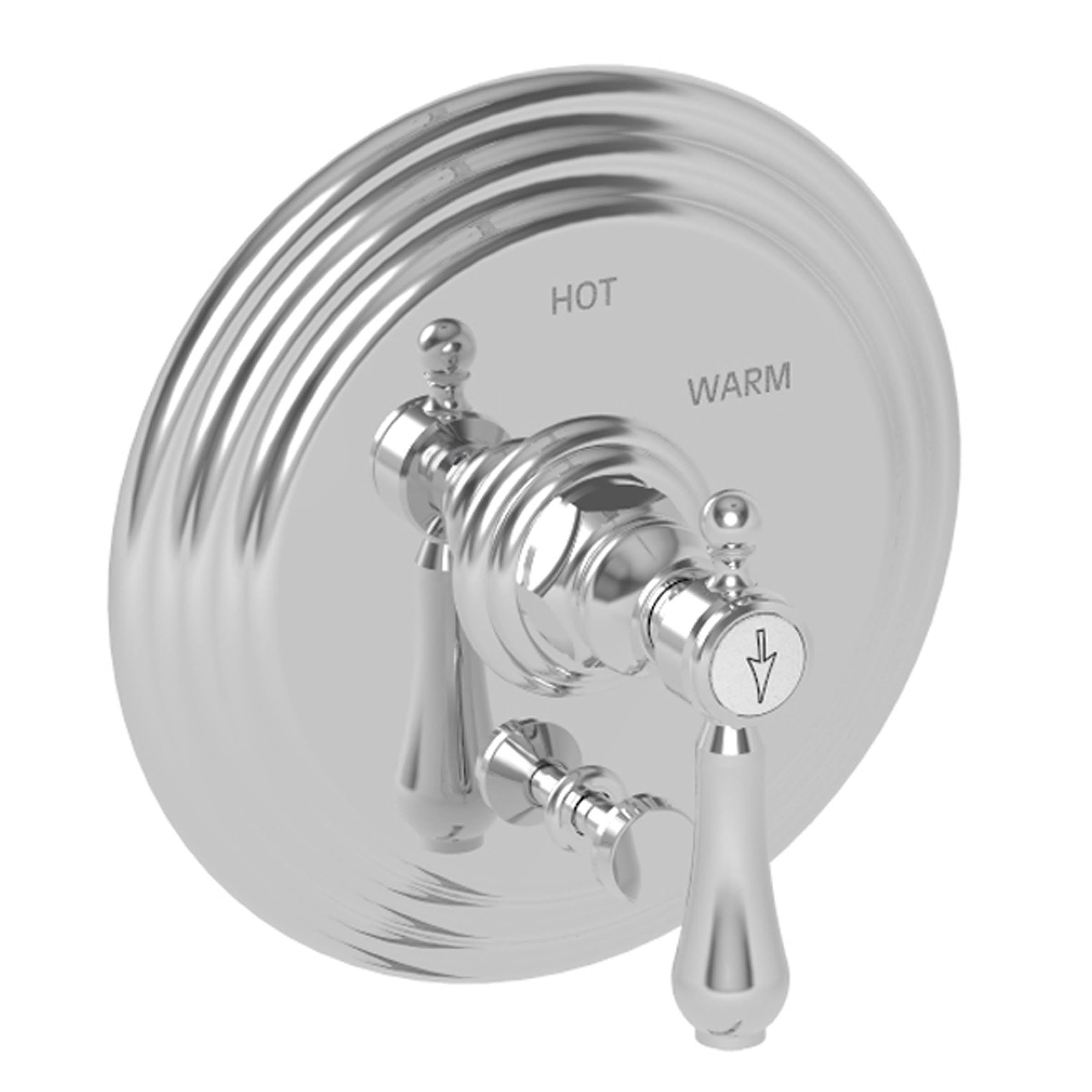 Balanced Pressure Tub & Shower Diverter Plate with Handle Weathered Copper V59371