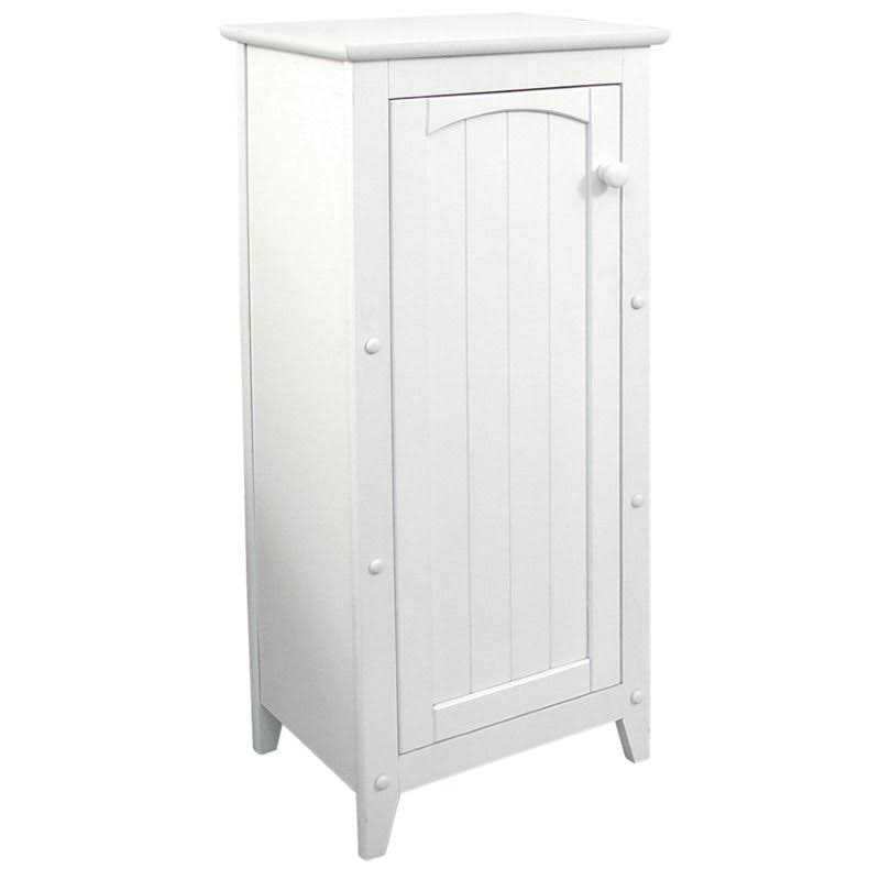 White Wood Storage Cabinet E392