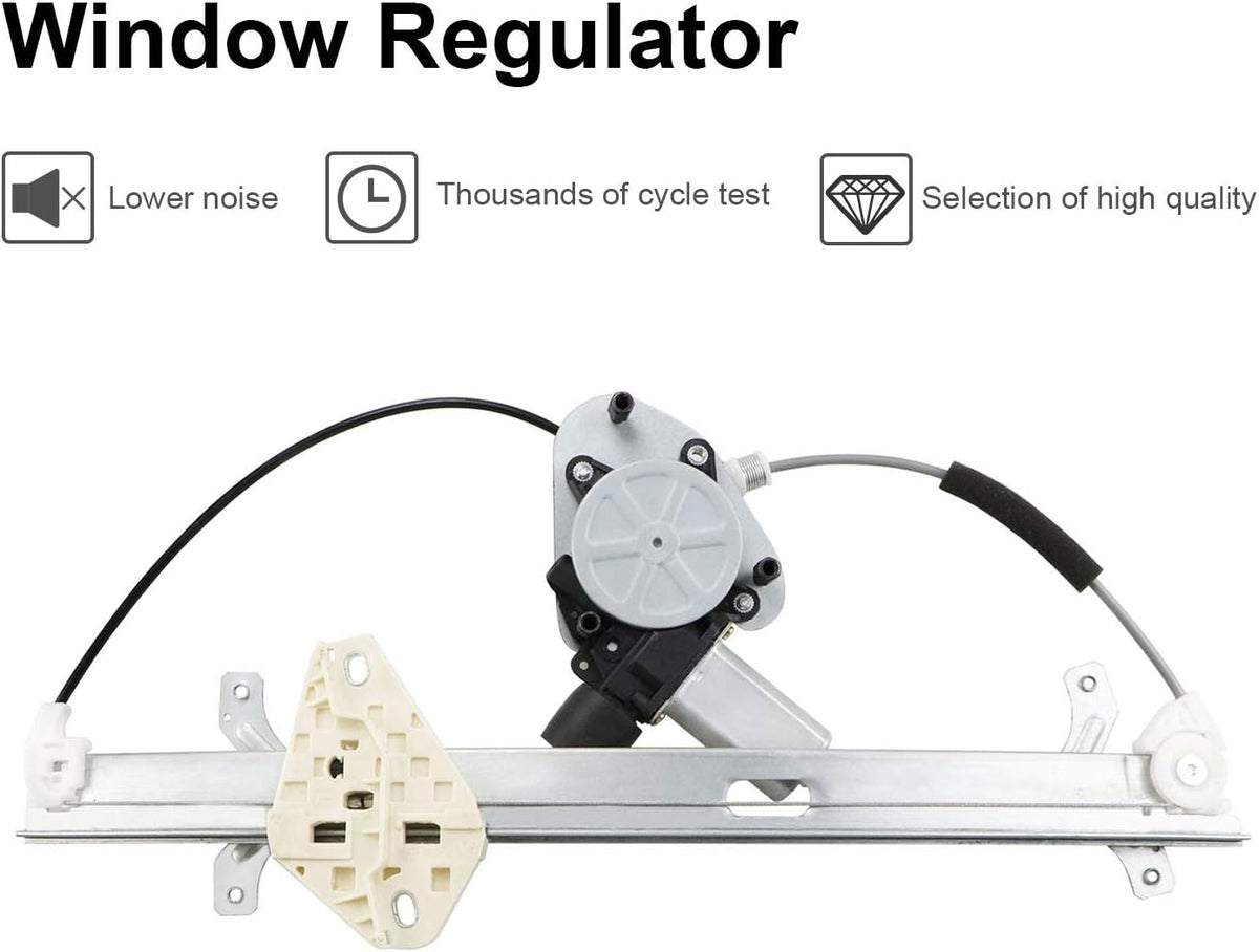 Front Passenger Side Power Window Regulator with Motor Assembly Pack of 2 F4062