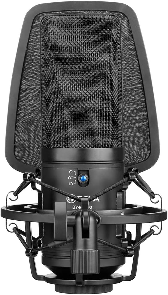 Large Diaphragm Multi-Pattern Studio Condenser Microphone with Shock Mount, Pop Filter, and XLR Cable Pack of 2 X70285