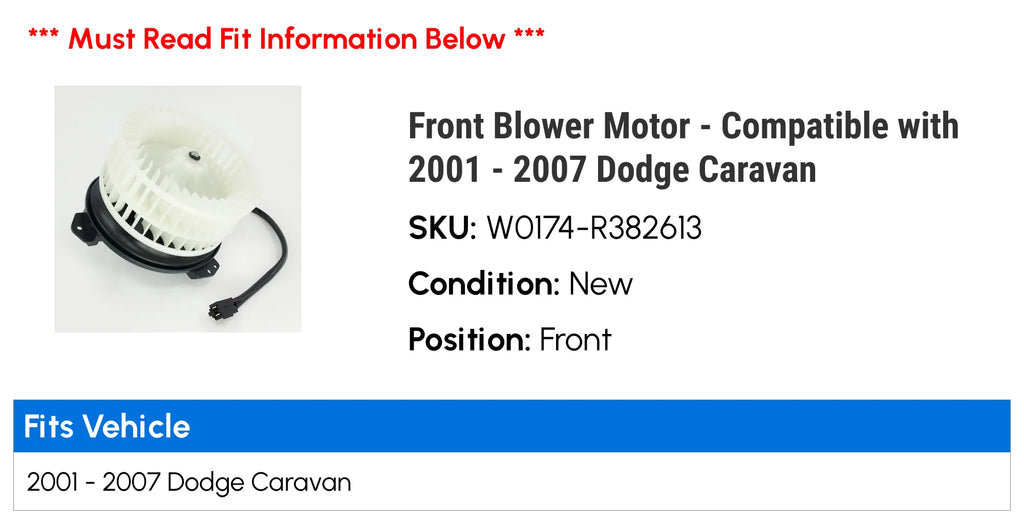 Front Blower Motor Q82959