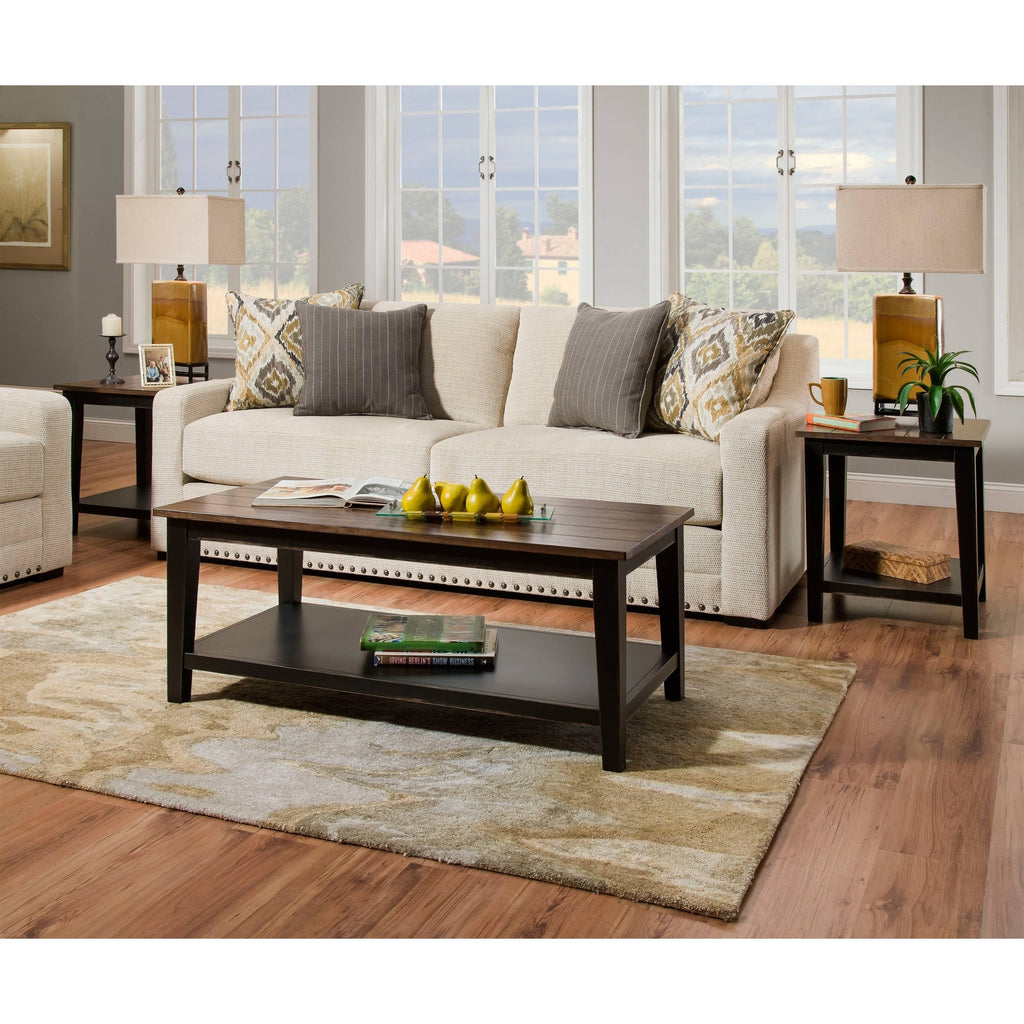 Greige & Black End Table K718