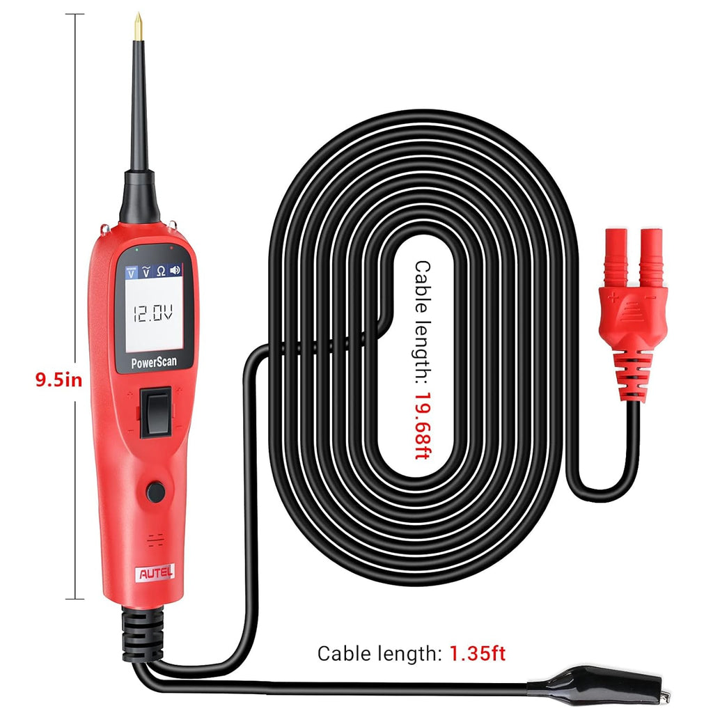 Red Automotive Circuit Tester Digital Voltmeter R81610
