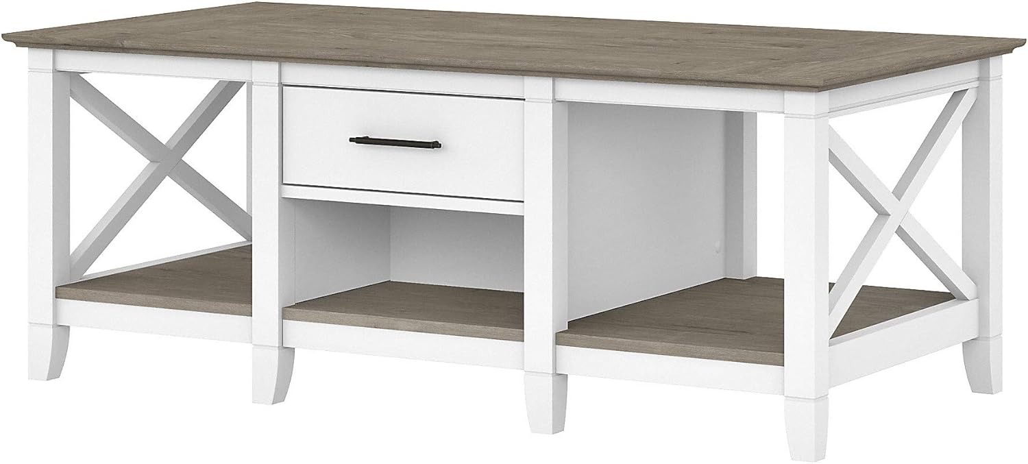 Cape Cod Gray Coffee Table with Storage A2633