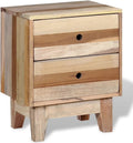 Solid Reclaimed Wood Bedside Cabinet Nightstand Chest I4317