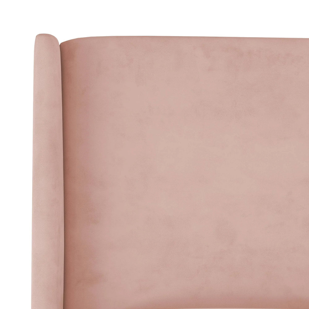 Blush Velvet Wingback Bed D72848