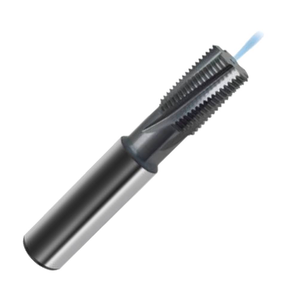 Solid Carbide Helical Flute Thread Mill, 5-Flute, 20mm Shank, 19.95mm Cut Diam, 33mm L O700859